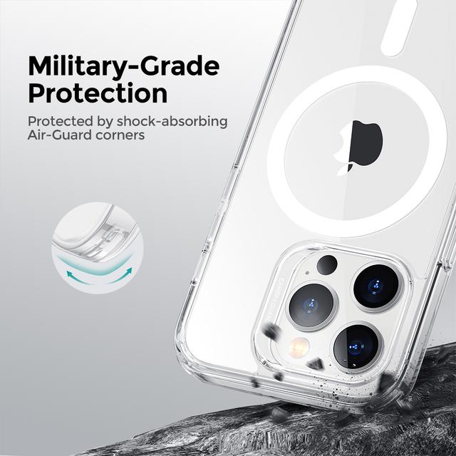 O Ozone Magnetic Case Compatible with iPhone 14 Plus, Compatible with MagSafe Wireless Charging, Clear Acrylic + TPU Slim ThinYellowing-Resistant Shock Absorption Hard Back Protective Mobile Phone Cover - SW1hZ2U6MTQzMjkxNg==