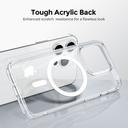 O Ozone Magnetic Case Compatible with iPhone 14 Pro, Compatible with MagSafe Wireless Charging, Clear Acrylic + TPU Slim ThinYellowing-Resistant Shock Absorption Hard Back Protective Mobile Phone Cover - SW1hZ2U6MTQzMjkxOA==