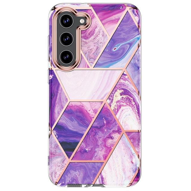 O Ozone Marble Bundle for Samsung Galaxy S23 Plus Case + Galaxy Buds Case, Full-Body Smooth Gloss Finish Marble Shockproof Bumper Stylish Cover for Women Girls (Purple) - SW1hZ2U6MTQzNTAxMg==