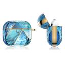 O Ozone Marble Bundle for iPhone 14 Pro Max Case + Airpods Pro 2 Case/Airpods Pro 2nd Generation Case, Full-Body Smooth Gloss Finish Marble Shockproof Bumper Stylish Cover for Women Girls (Blue) - SW1hZ2U6MTQzMzE4MA==