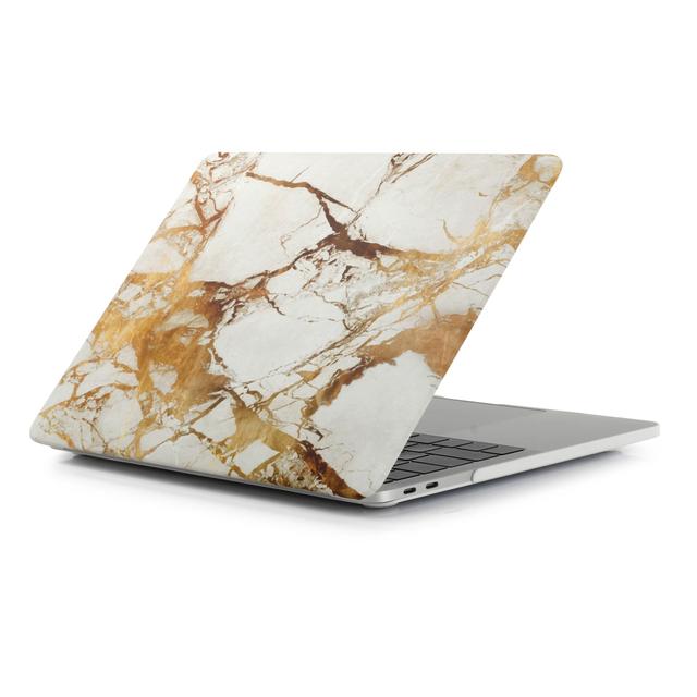 كفر لابتوب ماك بوك اير 13.6 انش مزخرف ذهبي وأبيض  O Ozone Marble Pattern Case Compatible With MacBook Air 13.6 inch - SW1hZ2U6MTQzNDU4MQ==