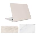 O Ozone Matte Case Compatible With MacBook Air 13 inch 2022 -2018 Release A2337 M1 A2179 A1932 Retina Display with Touch ID Plastic Hard Shell&Keyboard Cover&Screen Protector - Rock Grey - SW1hZ2U6MTQzNDQ4Ng==