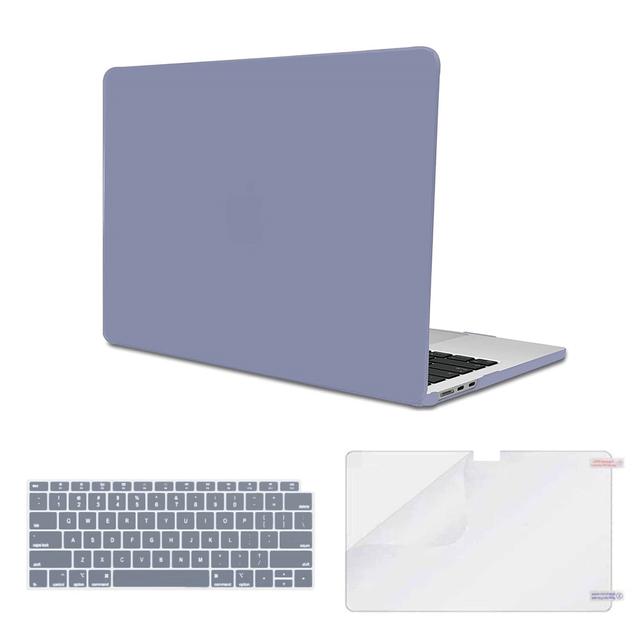 كفر لابتوب ماك مع شاشة حماية وستيكر كيبورد لماك بوك اير 13.6 انش رمادي مزرق O Ozone Matte Case Compatible With MacBook Air 13.6 inch - SW1hZ2U6MTQzNDY0NQ==