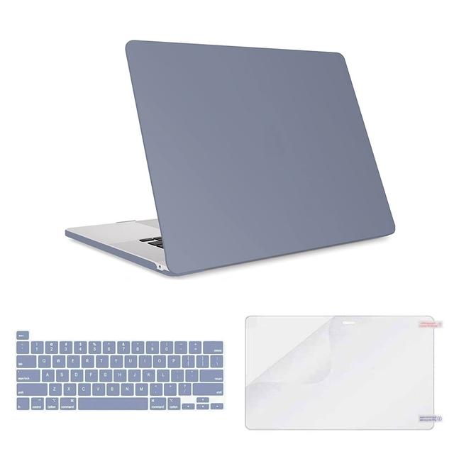 O Ozone Matte Case Compatible With MacBook Pro 13 inch M2 2022-2016 A2338 M1 A2251 A2289 A2159 A1989 A1708 A1706 Plastic Hard Shell&Keyboard Cover&Screen Protector - Lavender Grey - SW1hZ2U6MTQzNDY3MQ==
