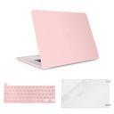 كفر لابتوب ماك مع شاشة حماية وستيكر كيبورد لماك بوك برو 13 انش زهري O Ozone Matte Case Compatible With MacBook Pro 13 inch - SW1hZ2U6MTQzNDY3NA==