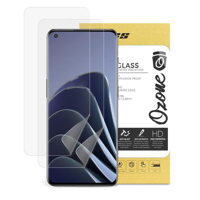 O Ozone [Pack Of 2 Front Only] Screen Protector for OnePlus 9 Pro/OnePlus 10 Pro Flexible TPU Film Full Coverage Screen Guard Crystal HD, Case Friendly, Anti-Scratch- Clear - SW1hZ2U6MTQzMTg0NQ==