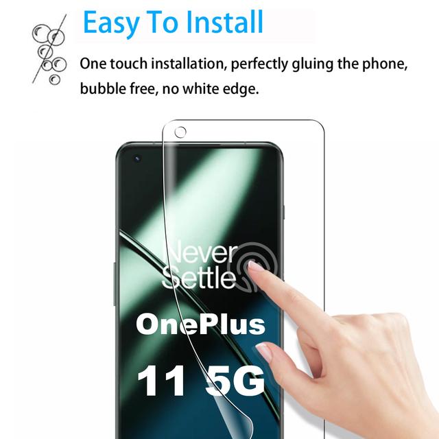 O Ozone [Pack Of 2] for OnePlus 11 Screen Protector Flexible TPU film, Premium HD Quality, Protective Film Full Coverage Anti Scratch Screen Gurad - Clear - SW1hZ2U6MTQzMTg4MA==