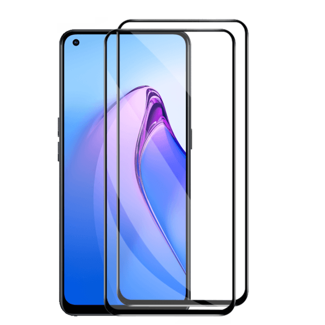 O Ozone [Pack Of 2] for Oppo Reno8 Z 5G Screen Protector 9H Hardness, Full Coverage Screen Guard, HD Ultra-thin Tempered Glass Screen Protector for Oppo Reno8 Z  [ Case Friendly ] - Black - SW1hZ2U6MTQzNDkwMQ==