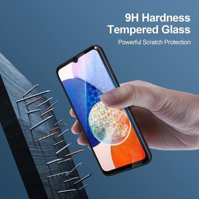 O Ozone [Pack Of 2] for Samsung Galaxy A14 5G / A14 Screen Protector 9H Hardness Full Coverage Screen Guard, HD Ultra-thin Tempered Glass Screen Protector for Samsung Galaxy A14 [Case Friendly]- Black - SW1hZ2U6MTQzNTY1OA==