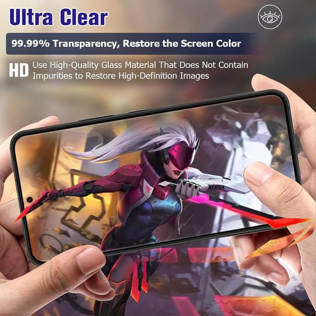 O Ozone [Pack Of 2] for Samsung Galaxy S23 Screen Protector 9H Hardness, Full Coverage Screen Guard, HD Ultra-thin Tempered Glass Screen Protector for Samsung Galaxy S23 [ Case Friendly ] - Black - SW1hZ2U6MTQzNDk5MA==