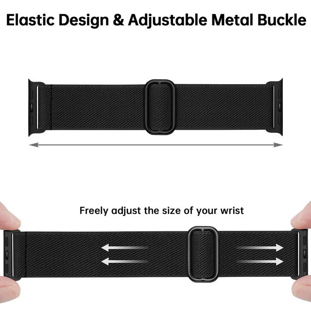 سوار ساعة ابل 38 / 40 / 41 مم نايلون رياضي 2 قطعة او اوزون O Ozone Stretchy Solo Loop Straps Compatible with Apple Watch Band - SW1hZ2U6MTQzNzE2NA==