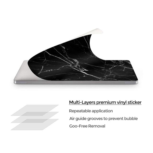 O Ozone Vinyl Skin Decal Sticker Compatible With MacBook Pro 16 inch 2021 2022 Release A2485 Protective Decorative Anti-Scratch Cover with Palm Guard Sticker Front & Back - Off-White Marble - SW1hZ2U6MTQzNDYyOQ==