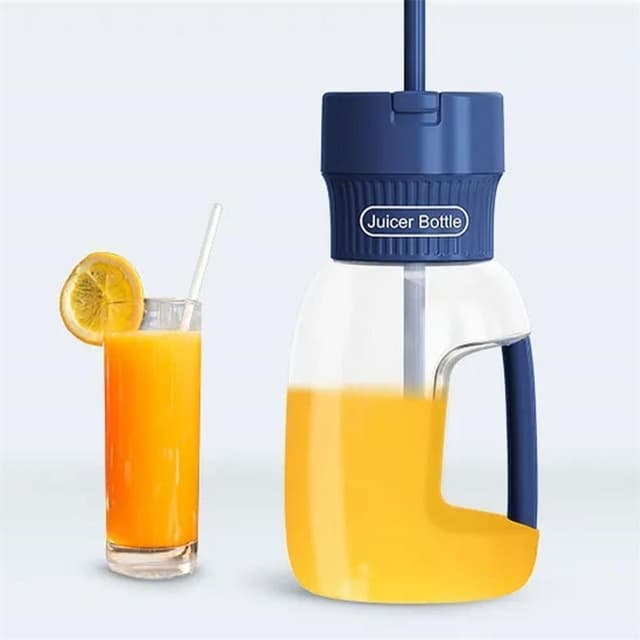 خلاط بروتين كهربائي محمول 70 واط 1 لتر أزرق Blue 1L 70 W Portable Electric Juicer Bottle - 285035