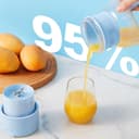 خلاط بروتين كهربائي محمول 70 واط 1 لتر أزرق Blue 1L 70 W Portable Electric Juicer Bottle - 285037