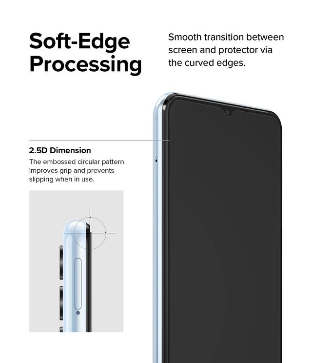 لاصقة حماية شاشة لهاتف سامسونغ A13 زجاج 2 قطعة رينجكي Ringke Tempered Glass Screen Protector Compatible With Samsung Galaxy A13 - SW1hZ2U6MTQzNTY1MQ==