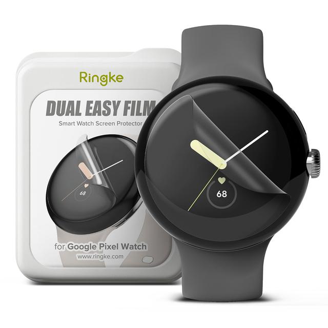 لصاقة حماية شاشة ساعة جوجل بيكسل واتش 3 قطع بولي كربونات رينجكي Ringke Dual Easy Film Compatible with Google Pixel Watch Screen Protector - SW1hZ2U6MTQzNzg3OA==