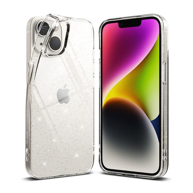 Ringke Air-S Series Case Compatible with iPhone 14 Plus 6.7 Inch , Air-S Series Thin Flexible Shockproof Slim TPU Lightweight Cover [ Anti-Slip ] Glitter Clear - SW1hZ2U6MTQzMjk2NQ==