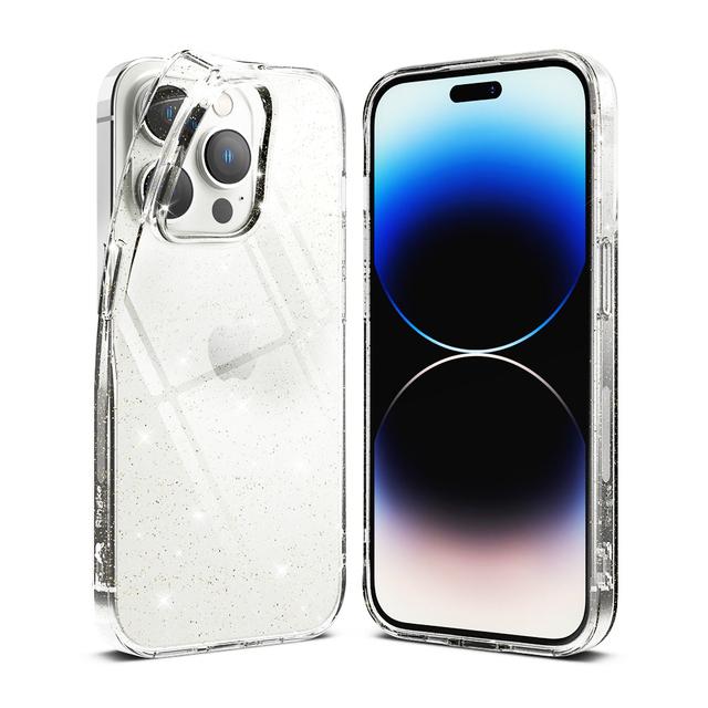 Ringke Air-S Series Case Compatible with iPhone 14 Pro 6.1 Inch , Air-S Series Thin Flexible Shockproof Slim TPU Lightweight Cover [ Anti-Slip ] - [ Designed for iPhone 14 Pro 6.1 Inch ]-Glitter Clear - SW1hZ2U6MTQzMzYxOA==