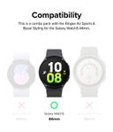 Ringke [Air Sports + Bezel Styling] Compatible With Samsung Galaxy Watch 5 44mm , Flexible Shockproof TPU Case with Adhesive Aluminum Frame Ring Cover - Black + 44-10 - SW1hZ2U6MTQzODQ2Nw==