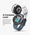 Ringke [Air Sports + Bezel Styling] Compatible With Samsung Galaxy Watch 5 44mm , Flexible Shockproof TPU Case with Adhesive Aluminum Frame Ring Cover - Black + 44-10 - SW1hZ2U6MTQzODQ2OQ==