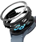 Ringke [Air Sports + Bezel Styling] Compatible With Samsung Galaxy Watch 5 44mm , Flexible Shockproof TPU Case with Adhesive Aluminum Frame Ring Cover - Black + 44-10 - SW1hZ2U6MTQzODQ2NQ==