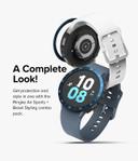 Ringke [Air Sports + Bezel Styling] Compatible With Samsung Galaxy Watch 5 44mm , Flexible Shockproof TPU Case with Adhesive Aluminum Frame Ring Cover - Black + 44-12 - SW1hZ2U6MTQzODQ5OQ==