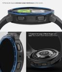 Ringke [Air Sports + Bezel Styling] Compatible With Samsung Galaxy Watch 5 44mm , Flexible Shockproof TPU Case with Adhesive Aluminum Frame Ring Cover - Black + 44-12 - SW1hZ2U6MTQzODUwNw==