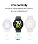 Ringke Air Sports Compatible With Samsung Galaxy Watch 5 44mm , Thin Soft Flexible Rugged TPU Raised Bezel Frame Protective Button Cover [Designed Case for Galaxy Watch 5 44mm] - Black - SW1hZ2U6MTQzODUyNw==