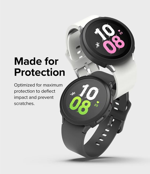 Ringke Air Sports Compatible With Samsung Galaxy Watch 5 44mm , Thin Soft Flexible Rugged TPU Raised Bezel Frame Protective Button Cover [Designed Case for Galaxy Watch 5 44mm] - Black - SW1hZ2U6MTQzODUzMQ==