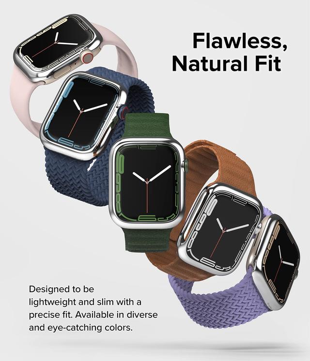 كفر حماية ساعة ابل واتش 8/7 فضي اطار فولاذ 41 ملم رينجكي Ringke Bezel Styling Compatible with Apple Watch 8/ 7 - SW1hZ2U6MTQzNzQxMA==