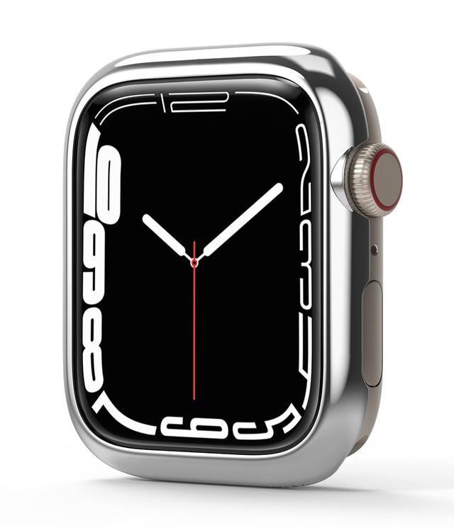 كفر حماية ساعة ابل واتش 8/7 فضي اطار فولاذ 45 ملم رينجكي Ringke Bezel Styling Compatible with Apple Watch 8/ 7 - SW1hZ2U6MTQzNzM1NQ==