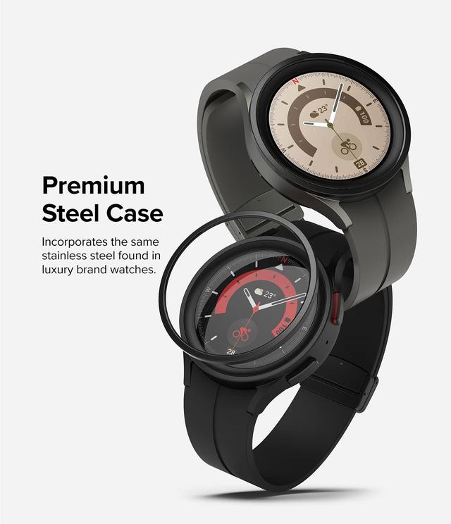 كفر حماية ساعة جالاكسي واتش 5 برو اطار المنيوم 45 ملم رينجكي Ringke Bezel Styling Compatible with Samsung Galaxy Watch 5 Pro - SW1hZ2U6MTQzODA1Mg==