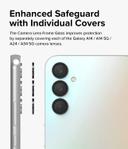 Ringke Camera Lens Frame Glass Compatible with Samsung Galaxy A14 / A24 / A34, Anti-Fingerprint Tempered Glass Covers and Aluminum Alloy Frames Adhesive Coating Camera Lens Protector -Black - SW1hZ2U6MTQzNTcwMQ==