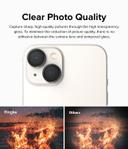 Ringke Camera Lens Frame Glass Compatible with iPhone 14 / 14 Plus, Anti-Fingerprint Tempered Glass Covers and Aluminum Alloy Frames Adhesive Coating Camera Lens Protector-Black - SW1hZ2U6MTQzNDAwOA==