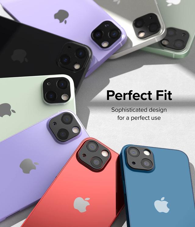 حامي كاميرا ايفون 14 / 14 بلس أسود إطار المنيوم رينجكي Ringke Camera Styling Compatible with iPhone 14 / 14 Plus - SW1hZ2U6MTQzMzk3NA==