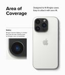 Ringke Camera Styling Compatible with iPhone 14 Pro / 14 Pro Max Camera Lens Protector, Aluminium Frame Tough Protective Cover Sticker - Black - SW1hZ2U6MTQzMzczOA==