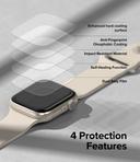 Ringke Dual Easy Film Screen Protector Compatible with Apple Watch 41mm Series 8/7 and Apple Watch 40mm Series SE/6/SE/5/4 (Pack of 3) High Resolution Anti-Fingerprint Easy Application - Clear - SW1hZ2U6MTQzNzQzNw==