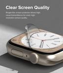 Ringke Dual Easy Film Screen Protector Compatible with Apple Watch 45mm Series 8/7 and Apple Watch 44mm Series SE/6/SE/5/4 (Pack of 3) High Resolution Anti-Fingerprint Easy Application - Clear - SW1hZ2U6MTQzNzM5NQ==