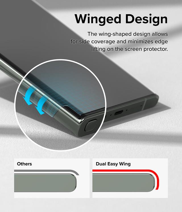 Ringke Dual Easy Wing Full Coverage (Pack of 2) Designed for Galaxy S23 Ultra Screen Protector Dual Easy Film Case Friendly Protective Film Screen Guard For Samsung Galaxy S22 Ultra - SW1hZ2U6MTQzNTQ3OA==