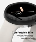 Ringke Slim Edge Series Cover Compatible with Google Pixel Watch Case (Pack of 2) Ultra-thin Impact Resistant and Durable Protective Cases - Clear/Dark Chrome - SW1hZ2U6MTQzNzg3MQ==