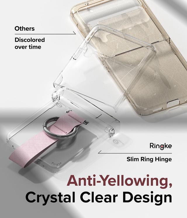 Ringke Slim Ring Hinge Series Cover Compatible with Galaxy Z Flip 4 Case Ultra-thin Transparent Impact-Resistant and Durable Protective Case with Phone Grip Ring and Built in Strap - Purple - SW1hZ2U6MTQzNjI0NQ==