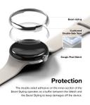 Ringke Stainless Steel Bezel Styling Compatible with Google Pixel Watch 41mm Adhesive Frame Ring Cover Anti Scratch Case Accessory - 40-01 - Silver - SW1hZ2U6MTQzNzgyMA==