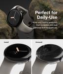 Ringke Stainless Steel Bezel Styling Compatible with Google Pixel Watch 41mm Adhesive Frame Ring Cover Anti Scratch Case Accessory - 40-02 - Black - SW1hZ2U6MTQzNzgzMw==