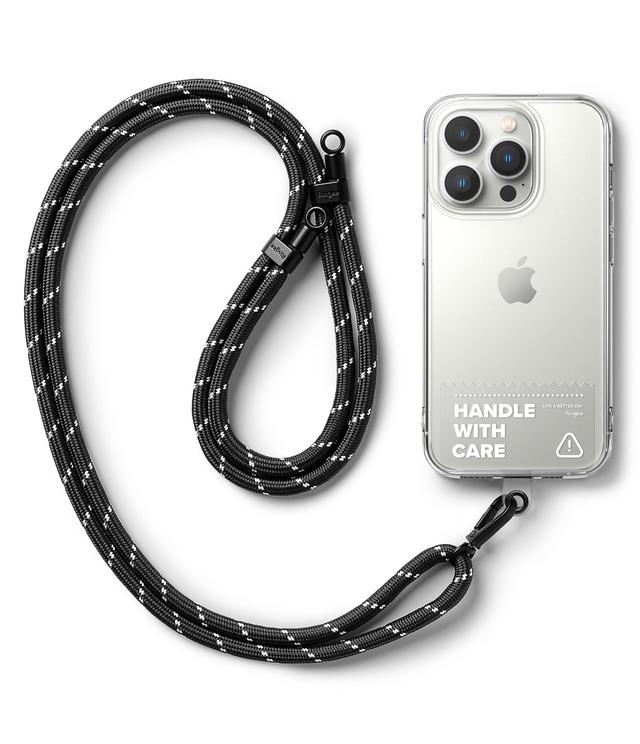 تعليقة جوال أسود / أبيض مع 2 حلقة لاصقة رينجكي  Ringke Strap Holder Link for Universal Smartphones Tether Lanyard Phone Straps with Two Adhesive Holder Link - SW1hZ2U6MTQzNjg4NQ==