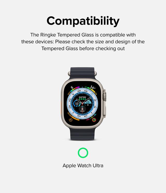 لصاقة حماية شاشة ساعة ابل واتش 4 قطع 49 ملم زجاج رينجكي Ringke Tempered Glass  Compatible with Apple Watch Ultra - SW1hZ2U6MTQzNzU1MA==