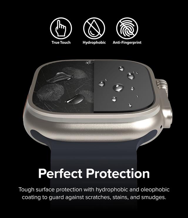 لصاقة حماية شاشة ساعة ابل واتش 4 قطع 49 ملم زجاج رينجكي Ringke Tempered Glass  Compatible with Apple Watch Ultra - SW1hZ2U6MTQzNzU2MA==