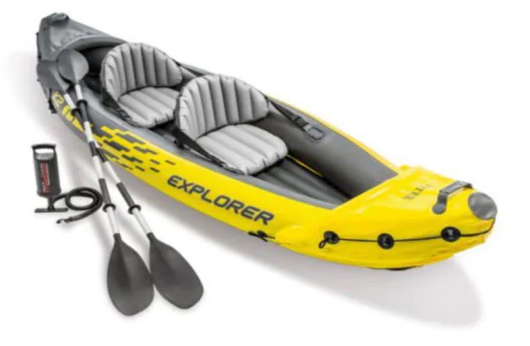 كاياك قارب صغير قابل للنفخ كول بيبي مع مجاديف ومنفاخ Coolbaby Inflatable Kayak Set with Aluminum Oars and Air Pump