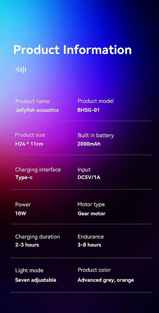 Creative Jellyfish Bluetooth Speaker Colorful Lamp