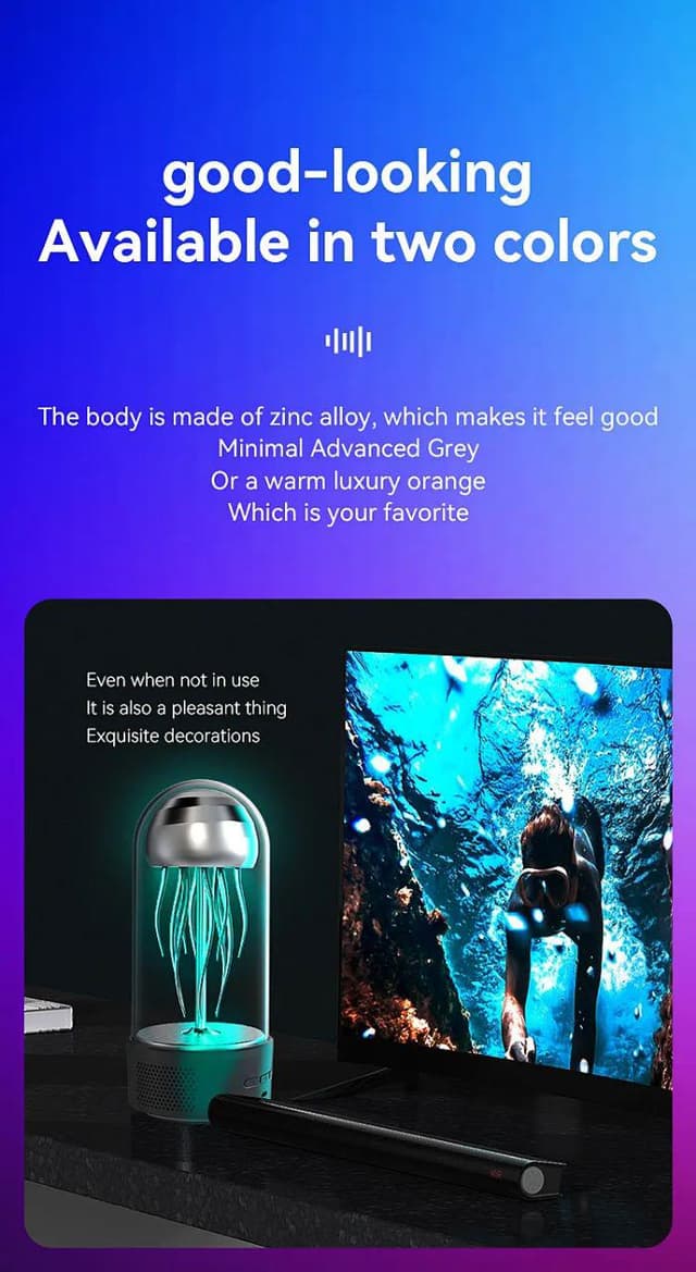 Creative Jellyfish Bluetooth Speaker Colorful Lamp
