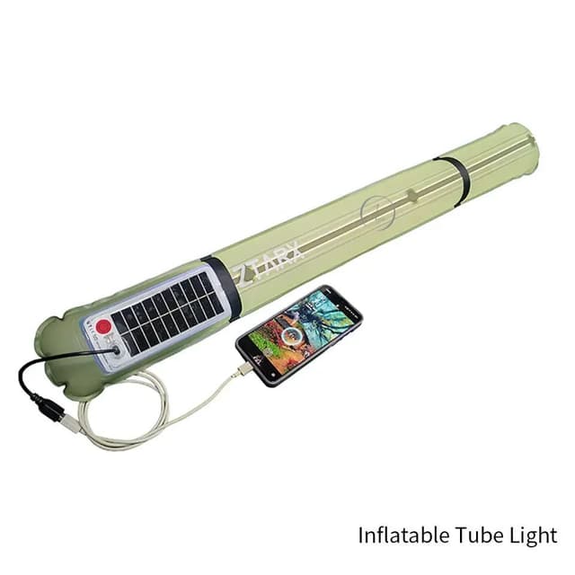 كشاف رحلات متنقل ليد قابل للنفخ والطي 4000 مللي أمبير Waterproof Inflatable Solar Tube Light